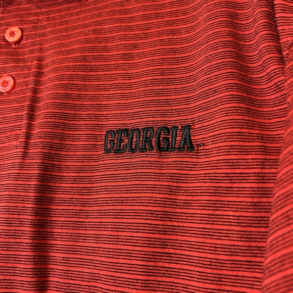Georgia Nike Team Apparel Polo Shirt Mens XXL Red Striped Collared Buttons - Picture 5 of 16